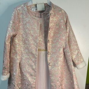 Sweet Heart Rose Pink and Gold Formal Dress